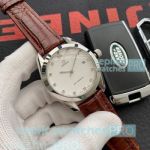 Best Quality Clone Omega White Dial Brown Leather Strap Men's Watch